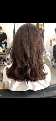 カラーモデル募集中/レディース‼️艶出し暖色カラー【ブリーチ、リタッチ不可】毛先までの全体カラー🧡