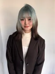 🖤デザインカラー🖤カット+ブリーチ+デザインカラー 大阪/梅田/ダブルカラー/韓国ヘア