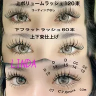 1名様限定エクステ上下９０分付け放題　ダブルフラットorボリュームラッシュ　ポイントオフ込LED+¥1000