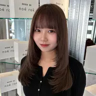 レイヤーカット+透明感カラー+美髪3stepトリートメント ♡