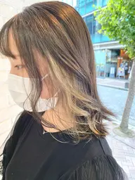 【✨ポイントインナーカラー✨】ブリーチ込みポイントカラー💗