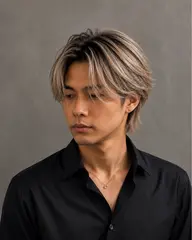 メンズカット+バレイヤージュ「ブリーチ×2」¥29100→¥16000【owl心斎橋を初めてご利用の方】