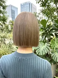 〔明るめの髪色🌿ブリーチなしで透明感カラーを叶えたい方に🌿〕 ダブルカラー&ナノスチームトリートメント