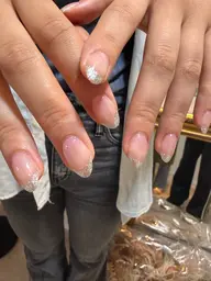 ネイル導入🩵記念✨10月限定モニター価格✨🎀ジェル🎀フレンチ【オフ無】