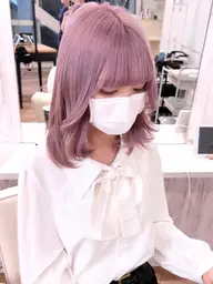 🍒ミニモ学割🍒ブリーチ込みダブルカラー+超音波3ステップTR+カット(インナーカラー変更可能)