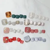 フットジェルネイル(オフ有り)👣💎シンプルデザイン