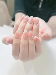 【初回ソフトオフ無料】大人気🌼チークネイル+マグネットグラデーション　ソフトジェルオフ+660