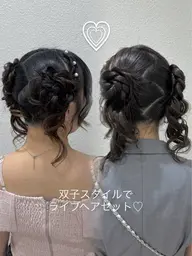 【早朝ヘアセット2名様❶】［5:00​〜​9:59枠］順番にご案内します✨必ず可愛くします🪄🩷¥13,000🎀