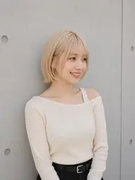 カット+全頭ブリーチ+カラー