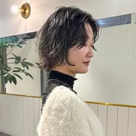 抜け感のある大人ショート​〜​ボブ＋パーマ＋トリートメント
