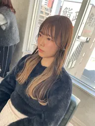 🌈周りと差がつく⭐️さりげなくお洒落な🌈イヤリングカラー(サイドのみ)+カラー✨