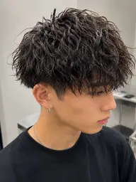 🌀立体感のある質感【メンズカット】+【スパイラルパーマ】