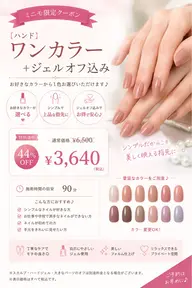 【ハンド】ワンカラー＋ジェルオフ込み