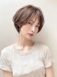 カット、ハイライト（白髪ぼかし）、トリートメント