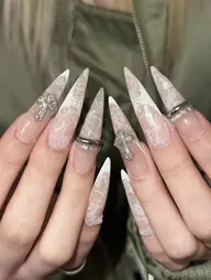 【Bling Long M~L) 🎶チップ長さだしロングアートやり放題💗