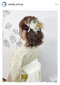 【7:00〜16:00迄】卒業式:袴着付け・ヘアSet ¥11000