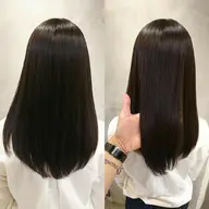 酸熱トリートメントで髪に負担なくサラッとまとまる艶髪に🤗シャンプー&ブロー込み