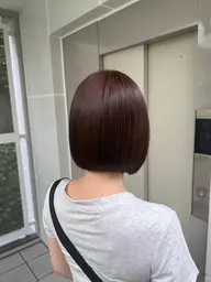 🤎ブラウン系ワンカラー➕切りっぱなしボブ🤎【大阪/江坂】