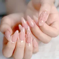 INS話題🌟ワンカラー+手作りクロムネイル2個