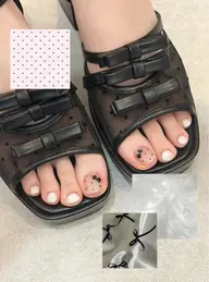 【オフあり】フット👣ワンポイントアートコース🎀⟡.* 《パラジェル変更可◎/荻窪》