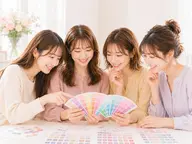 〖平日限定💛4名割〗4シーズンパーソナルカラー診断(1st,2nd)90分 1名7,700円(ポイントメイク付き🪄)