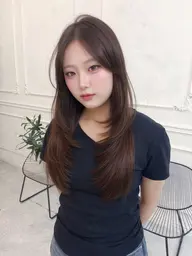 【期間限定】🇰🇷韓国風レイヤーカット+透明感ワンカラー🫧