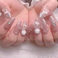 お🉐(オフ無料込み)チップ長さだし150分やり放題🎀500円までパーツ、スートン付け放題