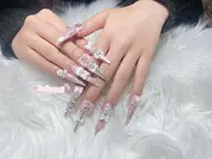 🌸ミニモSALE開催🉐［チップ長さだし］ゴテゴテ全てパーツつけ放題 くジェルオフ無料>（長さ出しオフ有料）