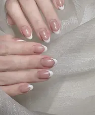 🎀【ハンド】カラーフレンチネイル|ベース選べる🔅大きいパーツ2個プレゼント付き