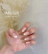 Hand10本シンプルフレンチネイル　¥5,400- (他店オフ込み)