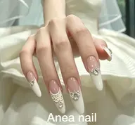 👰ブライダルネイル 💍ブライダル デザインコース. 💎 長さだし付き ブライダルコース