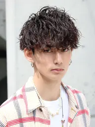 メンズカット＋ツイストスパイラルパーマorスペインカールorピンパーマ