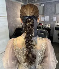 結婚式 お呼ばれヘアセット🩷編みおろし🎀