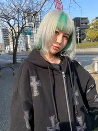 【8月限定❣️】ブリーチありダブルカラー+似合わせカット+トリートメント🪩✨(リタッチも🉑🆗)
