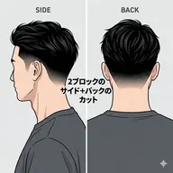 【メンズ限定】2ブロックのサイド+バックの刈り上げカット¥1,650