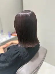 カット+髪質改善縮毛矯正+ブリーチなしワンカラー🌤️🌷