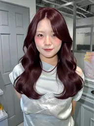 【ワンホンレッド( ᵒ̴̶̷̤-ᵒ̴̶̷̤ )♥️】ブリーチなしで叶える♡透明感たっぷりボルドー ワンカラー×髪質改善