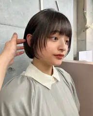 【前髪のお悩み改善】似合わせカット+雨や汗も怖くない！前髪うる艶矯正⌇部分ストレート