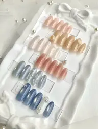 【ハンド】🩵定額B Design🩵《韓国ワンホンネイル》【オフなし】