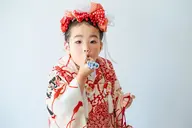 七五三🍁三歳女の子被布着付け👘