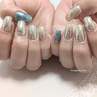 ミラーネイル(3D SWAROVSKI 特殊パーツ別途)+オフ1本100円