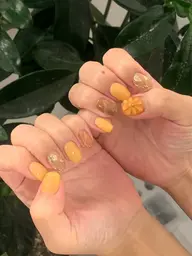 【Hand】🌼《お花/チェック/ツイード》持ち込み10本アート/⚠️事前に参考画像お送りいただける方限定