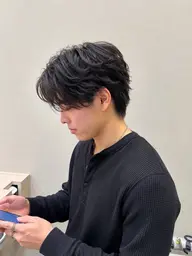 【ミニモ学割】　メンズカット+パーマ  新規様限定  シャドウパーマ　フェザーパーマ　波巻きパーマ　スパイラルパーマ
