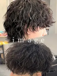 メンズカット+サーフカール,ツイストスパイラルパーマ