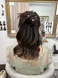 ✨️【韓国風カチモリハーフアップヘアセット】✨️ブライダルヘアセットにカチモリアレンジウェーブ巻き✨️
