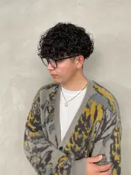 スタイリング簡単‼️トレンドメンズカット+パーマ⚡️波巻き🌊プードル🐶ツイストスパイラル💥etc.