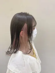 【流行カラー】ケアブリーチ◇インナーカラーorグラデ+オッジオット