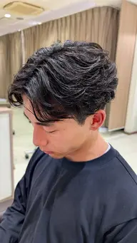 【ゲリラ𝐌𝐞𝐧𝐬メニュー】カット＋パーマ　4,500円　施術時間➝90分