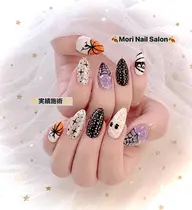 [トレンドネイル]💛🧡🤎スカルプ持ちサンプル「ADVANCE」／ロングフリ−デザイン「オフ込み」