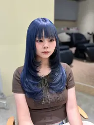 【夏にハイトーン楽しみたい方🐬‪】当日予約🉑カット+2回ブリーチ+カラー🫧